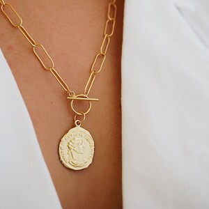 Rectangle coin hot sale necklace