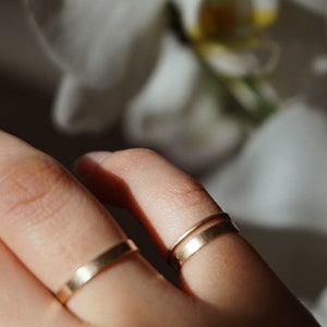 Thin Gold Pinky Ring, 14k Gold Filled Ring, Band Ring, Waterproof Ring, Gold Stacking Ring, Minimal Pinky Ring, Gold Filled Pinky Ring image 10
