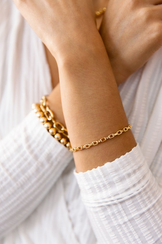 Waterproof Gold Filled Chain Bracelet 14k Gold Filled Bracelet