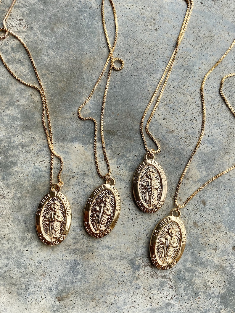 St Jude Thaddeus pendant necklace