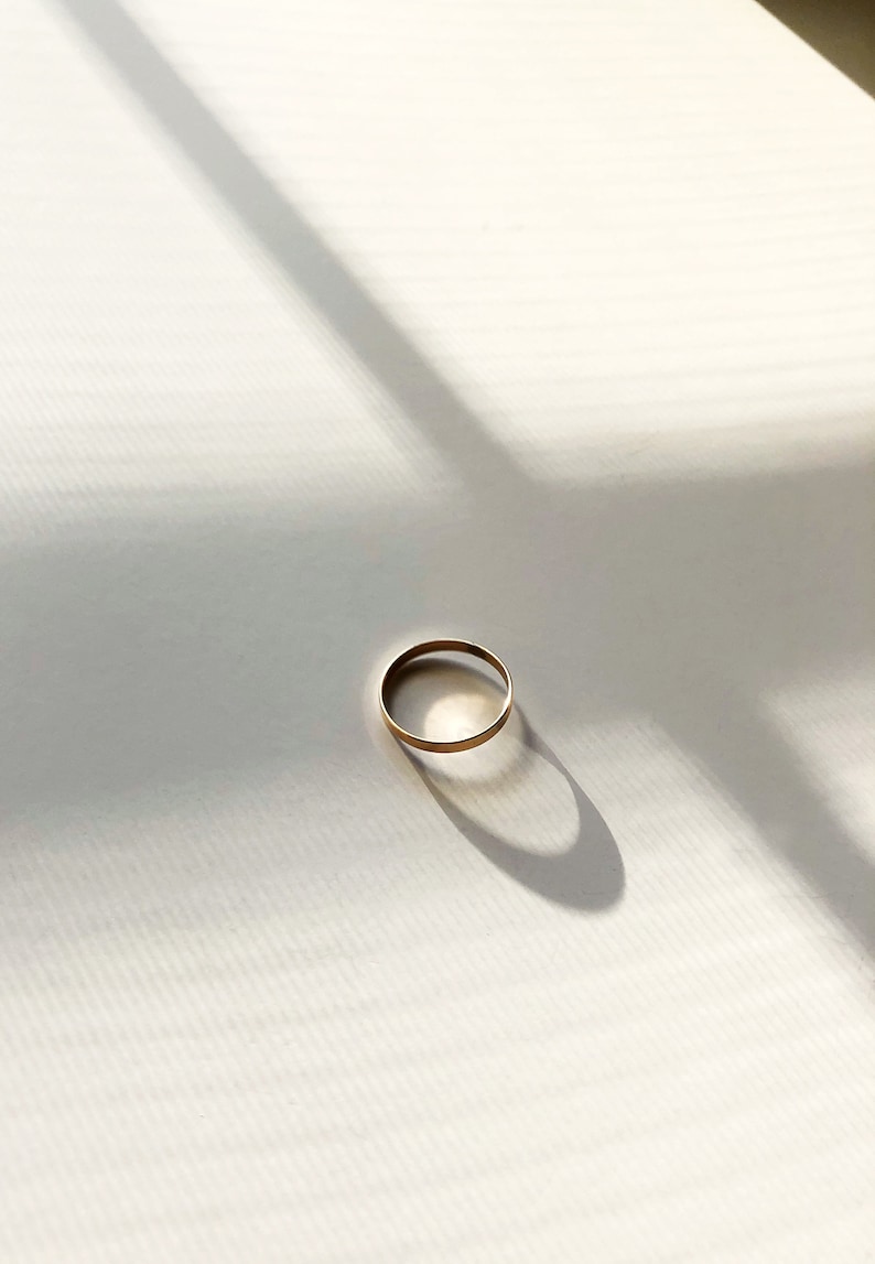 Simple Gold Band Ring Waterproof Gold Ring 14k Gold Filled Etsy