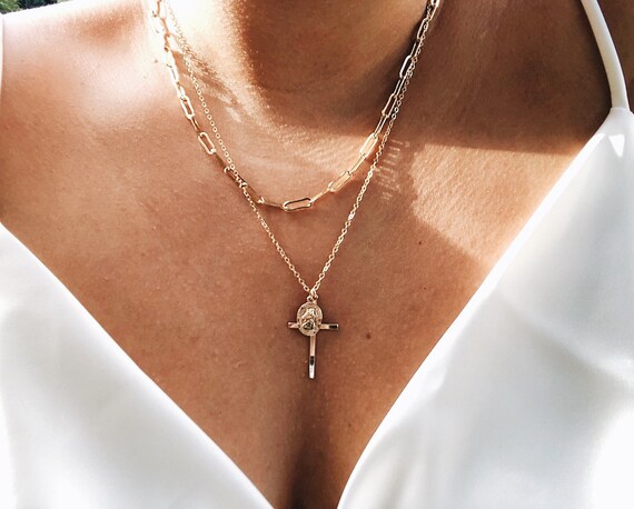 Gold filled outlet st christopher necklace