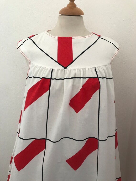 Vintage Finnish 60’s 70’s A-line Cotton Sun Dress… - image 7