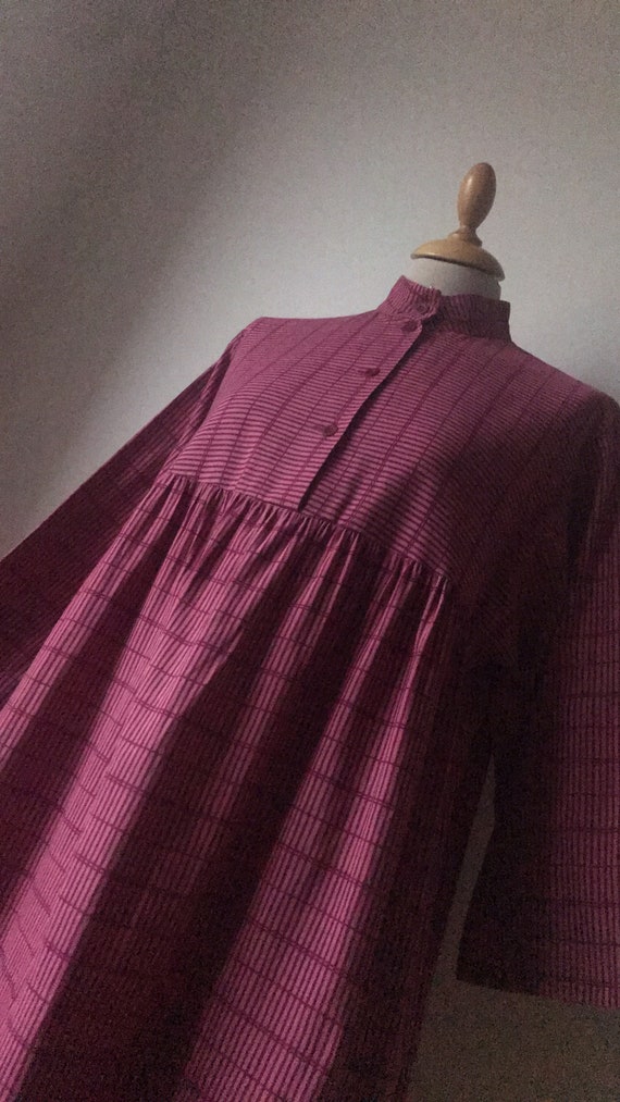 Vintage Marimekko Smock Midi Dress / Stripes / Che