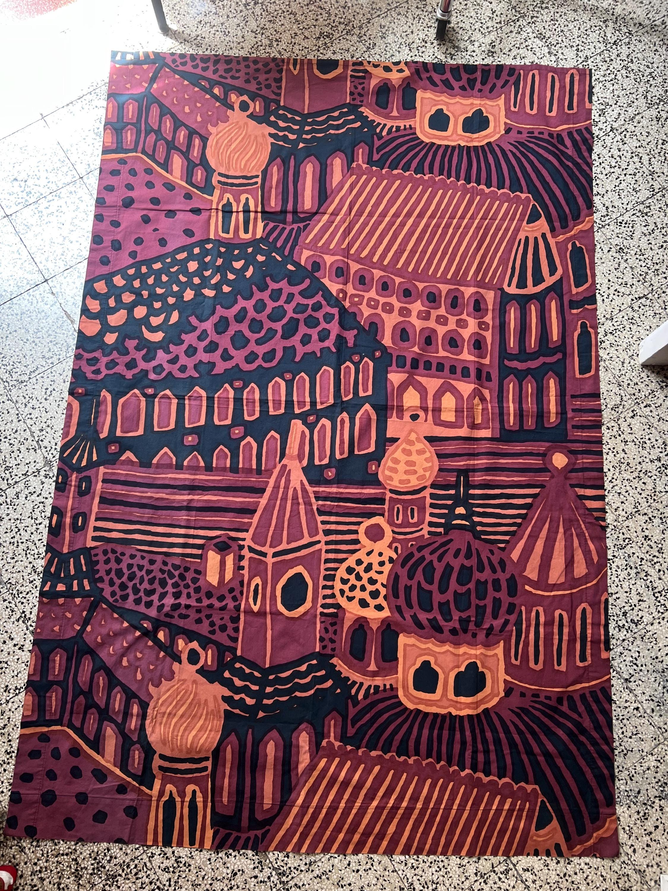 Vintage 1971 Marimekko 'kumiseva' Cotton Fabric /katsuji Wakisaka