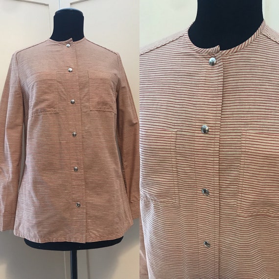 Vuokko Vintage 70s Shirt /Tunic / Stripes / Pocket