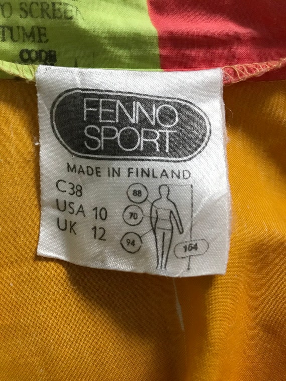 Finnish Vintage 70’s Colorblock Circle Skirt / Gr… - image 8