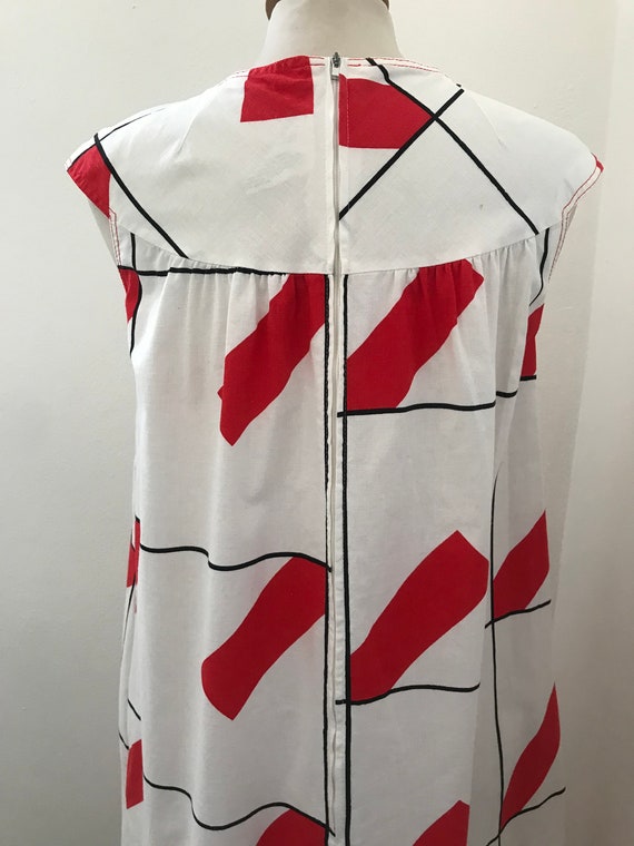 Vintage Finnish 60’s 70’s A-line Cotton Sun Dress… - image 4