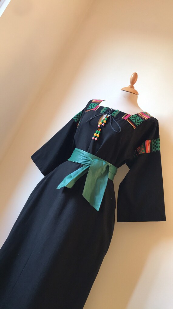 Vintage AROLA Trapeze Cotton MaxiDress / 1970’s /