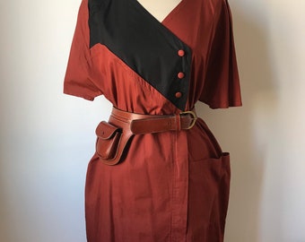 mila duo tone shirt dress