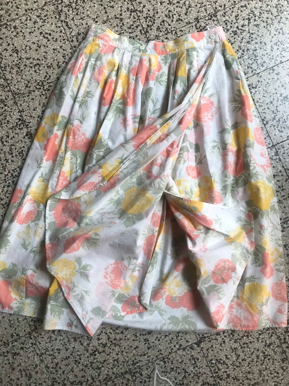 Vintage CACHAREL 70’s 80’s Cotton Floral Peasant … - image 9