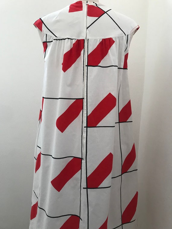 Vintage Finnish 60’s 70’s A-line Cotton Sun Dress… - image 3