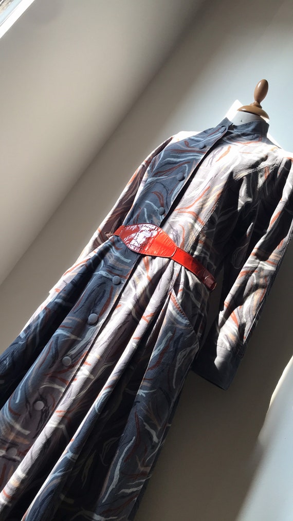 Vintage early 80s Marimekko Midi dress / Shirtwais