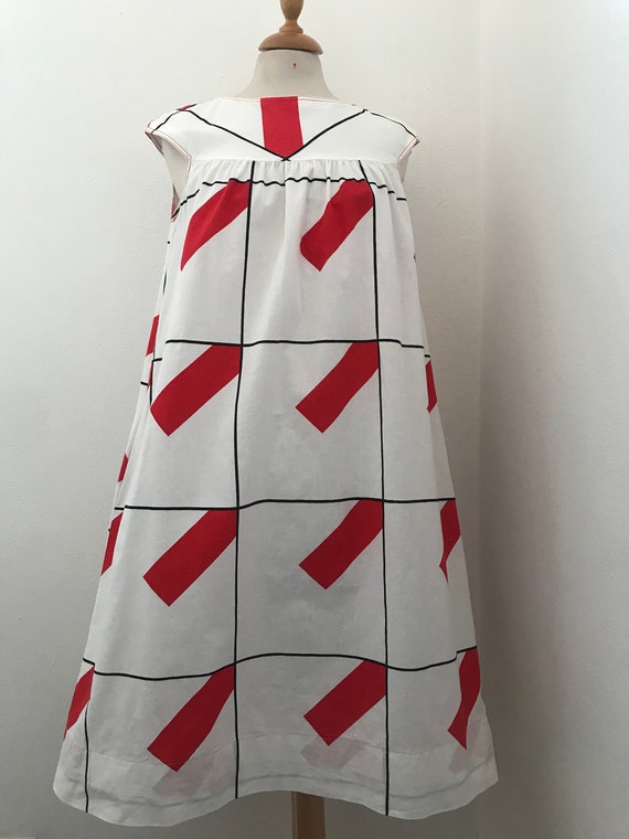 Vintage Finnish 60’s 70’s A-line Cotton Sun Dress… - image 2
