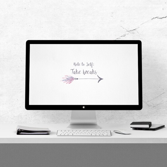 Desktop Background Note To Self Computer Wallpaper Quote Etsy