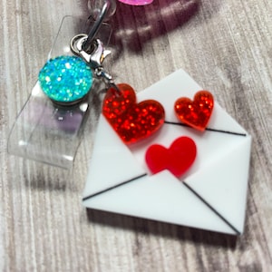 Love Letter Badge Reel Charm