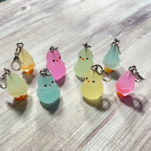 Glow in the Dark Snowman and Christmas Tree Badge Reel Charm