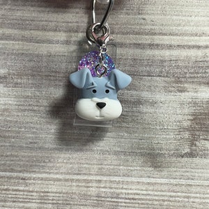 Dog Face Badge Reel Charm