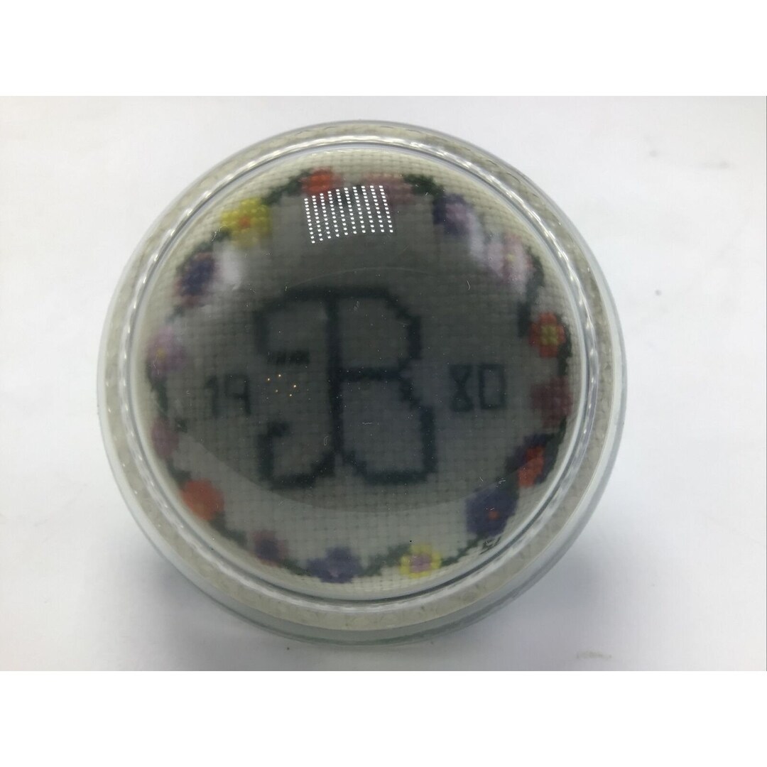 Paperweight Glass Dome Needlepoint Cross Stitch Initial B Etsy