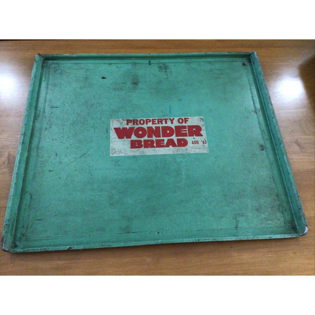 Wonder Bread Tray Commercial Bakery Delivery Green 25x21 Vtg Etsy