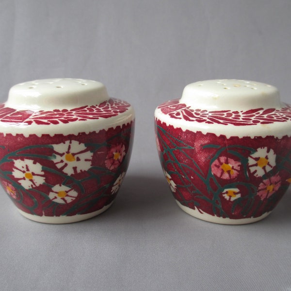 vernon kilns Ultra Line Hawaiian Flowers Lei Lani pattern salt and pepper shakers TRUE PAIR don blanding hawaii