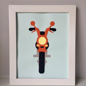 8&quot;x10&quot; Motorcycle Print - 3D Layered Paper Art