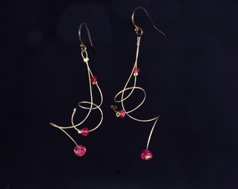 Ruby earrings