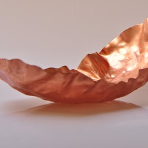 Hand forged copper bowl / tabletop sculpture