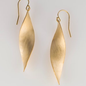 14K gold filled earrings, hand forged, matte or polished gold earrings
