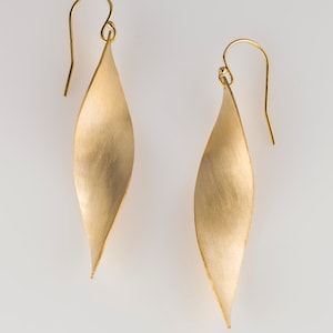 Handgeschmiedete 14K Gold Filled Ohrringe: Mattes oder poliertes Finish