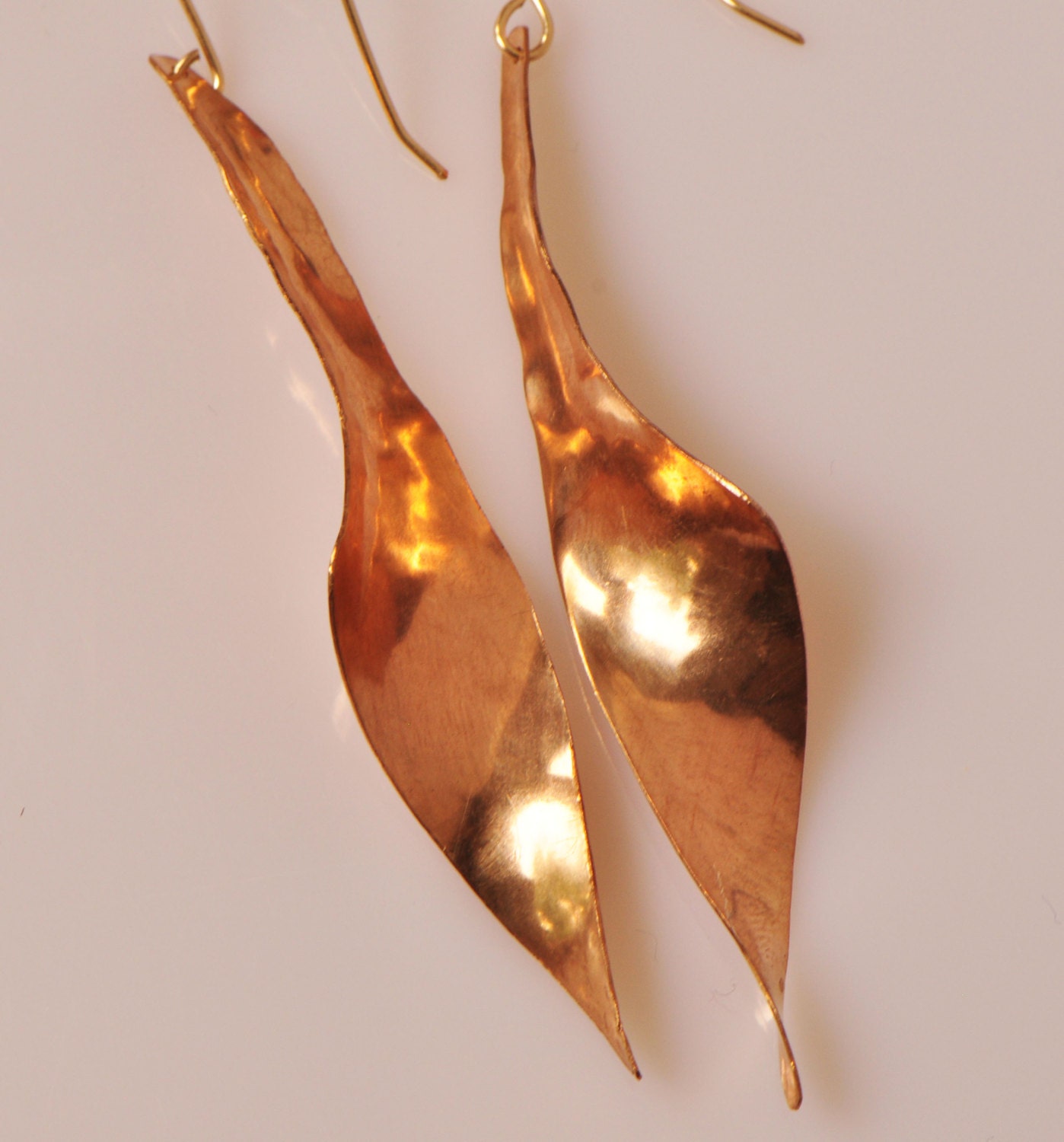 Long bronze earrings Etsy