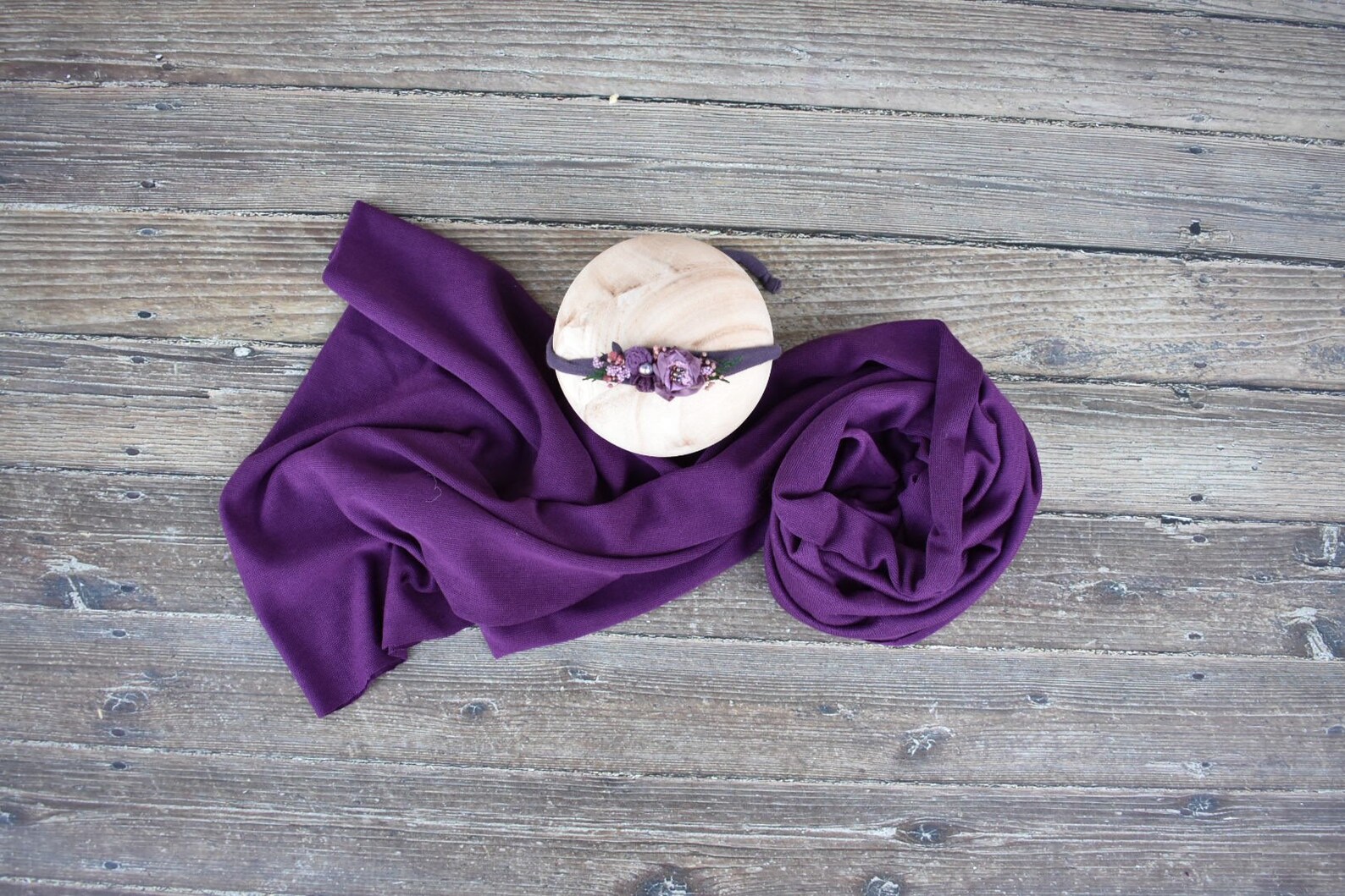 Purple Newborn Wrap Set Baby Girl Wrap Set Newborn Purple Etsy