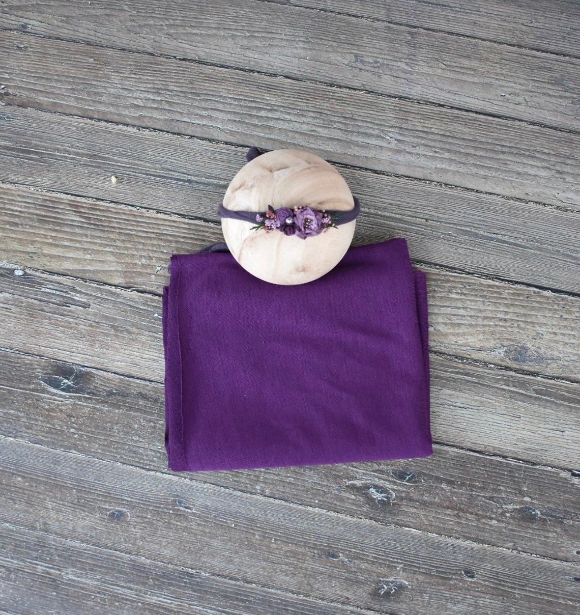 Purple Newborn Wrap Set Baby Girl Wrap Set Newborn Purple Etsy