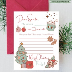 Weihnachtsliste druckbar, Weihnachtsliste für Kinder, Brief an Santa, Weihnachtswunschliste für Kinder, Printable Liebesmann, Printable Weihnachten
