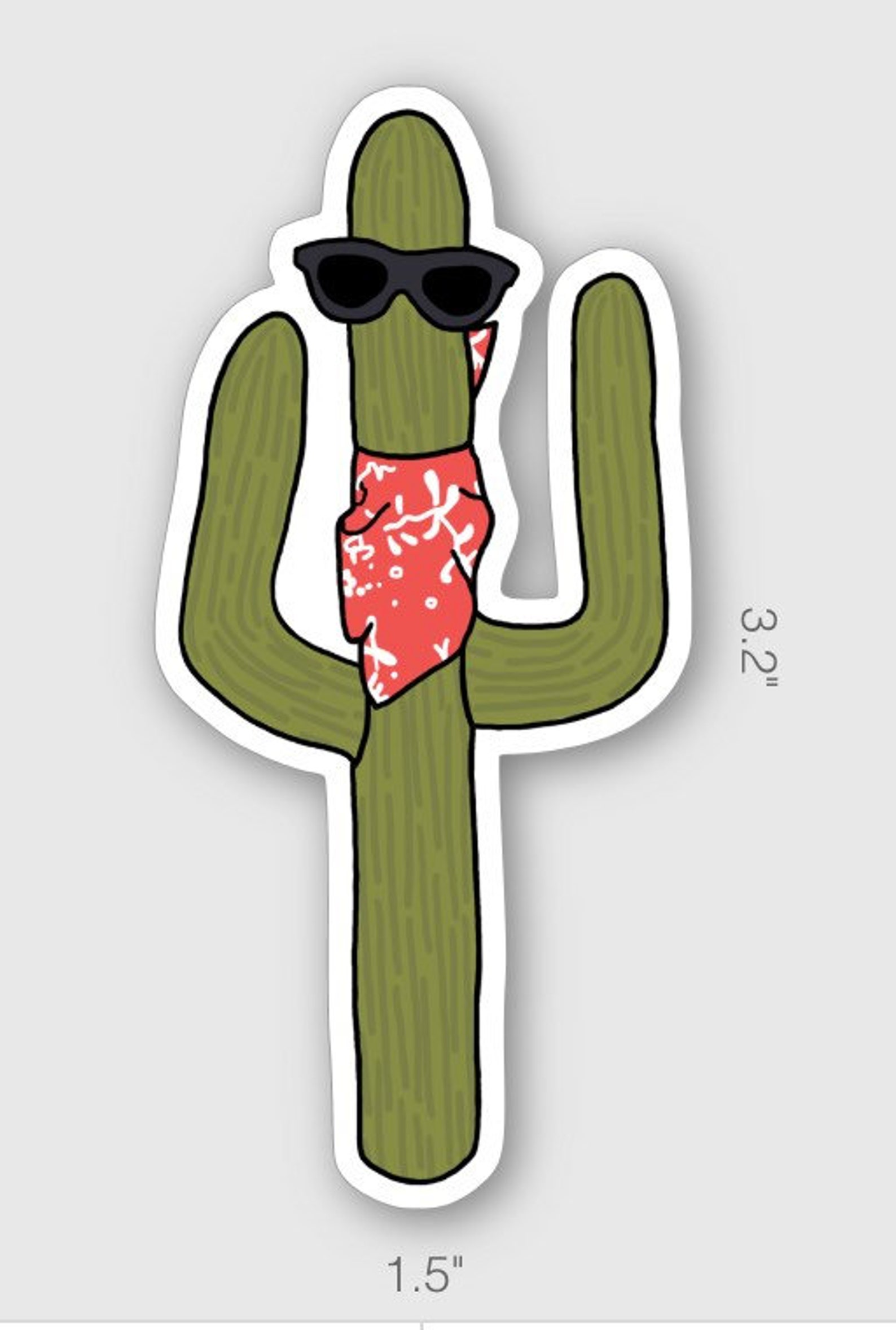 Cactus Antenna Buddy Sticker Etsy