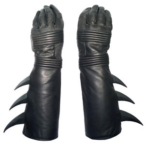 Superhero BEST Michael Keaton Returns 1992 Style Screen Accurate Complete Leather FITTED Bat Gloves Cosplay Replica