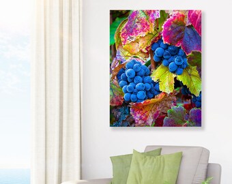 Napa Valley Photography, Large Vineyard Canvas, Wine Country Print, Napa Wall Decor, Autumn Fine Art, Photo On Canvas, Huge Grape Home Decor