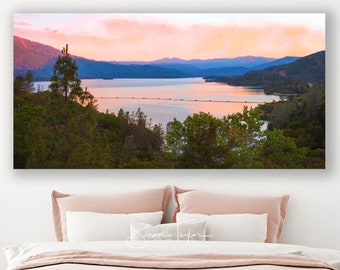 Whiskeytown Lake, Condado de Shasta, Fotografía escénica del lago California, Redding Photo Canvas, Vacation Park Wilderness Boating Fishing Forest
