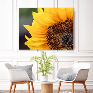 Sunflower Home Decor, California Nature Wall Art, Large Cheerful Flower ...