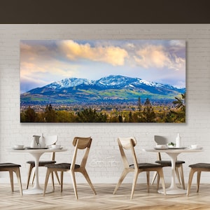 Mount Diablo Snow Print, Bay Area Winter Landscape Canvas, Peaceful Mt Diablo Fine Art, Snowy East Bay Hills Sunset, Walnut Creek, Concord