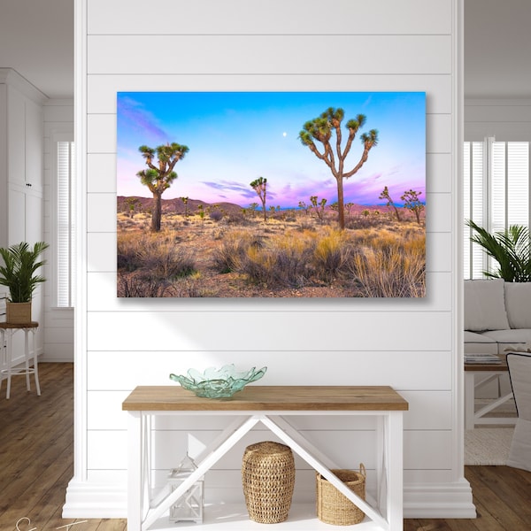Fine Art Joshua Tree California Print, Home Wall Decor, Desert Sunrise Photo, So Cal Fine Art, Mojave Southwest Picture, Large Tree Canvas
