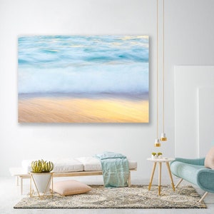 Big Sur Photography, Abstract Beach Canvas, California Ocean Wave Sunset Wall Decor, Serene Pastel Colors, Tranquil Pacific Coast, Bay Area