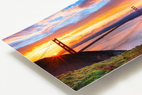Golden Gate Bridge Sunrise Metal Print, Nautical Metal Home Decor, San Francisco  Metal Print, Bay Area Sunrise Metal Art, Vivid Metal Print