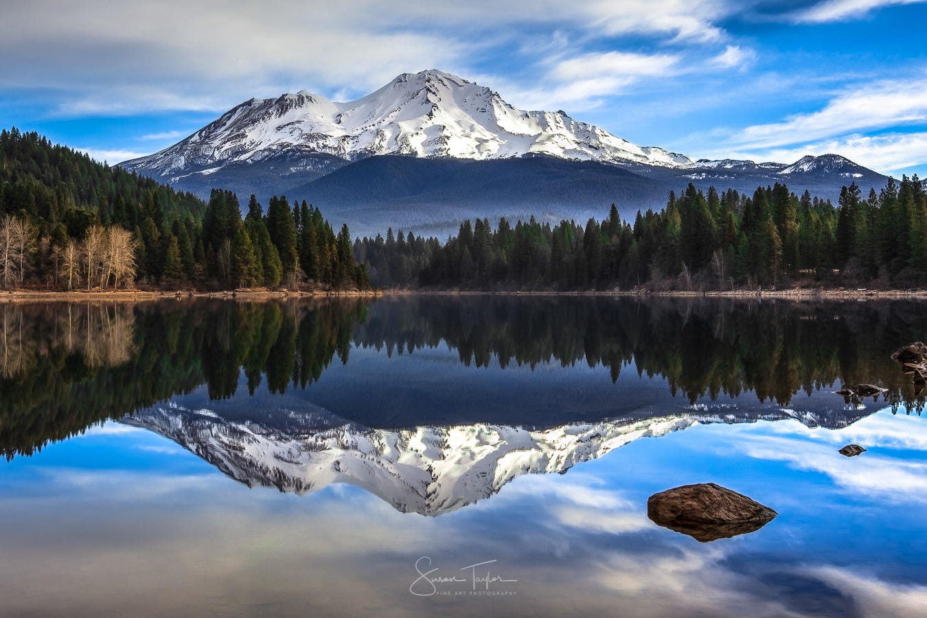 Black White Nature Print, Snowy California Landscape Photo, Mt