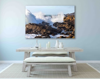 California Coast Fine Art, Large Beach Canvas, Ocean Waves, Sonoma Rocky Beach, Pacific Coast Art, Ocean Print, Susan Taylor, Nautical Art