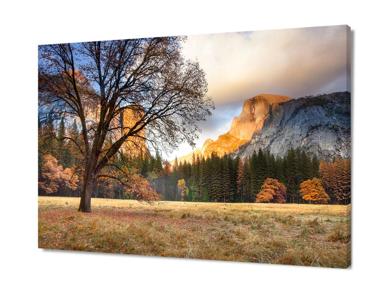 Large Nature Print Yosemite Fall Home Decor Half Dome Etsy