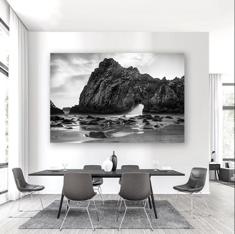 Black and White Ocean Wall Decor San Francisco Ocean Etsy