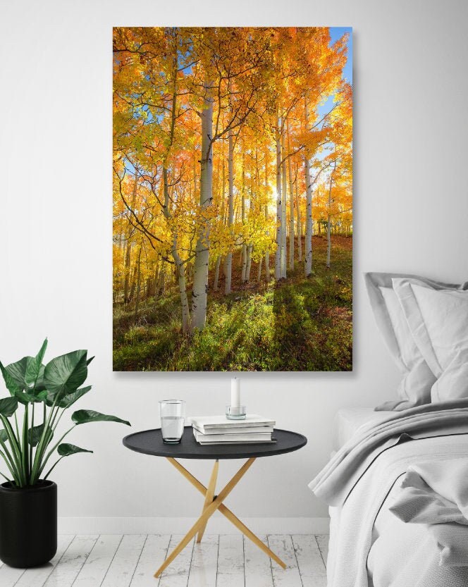 Utah Photography Oversized Fall Wall Art Golden Aspen Trees - Etsy Canada