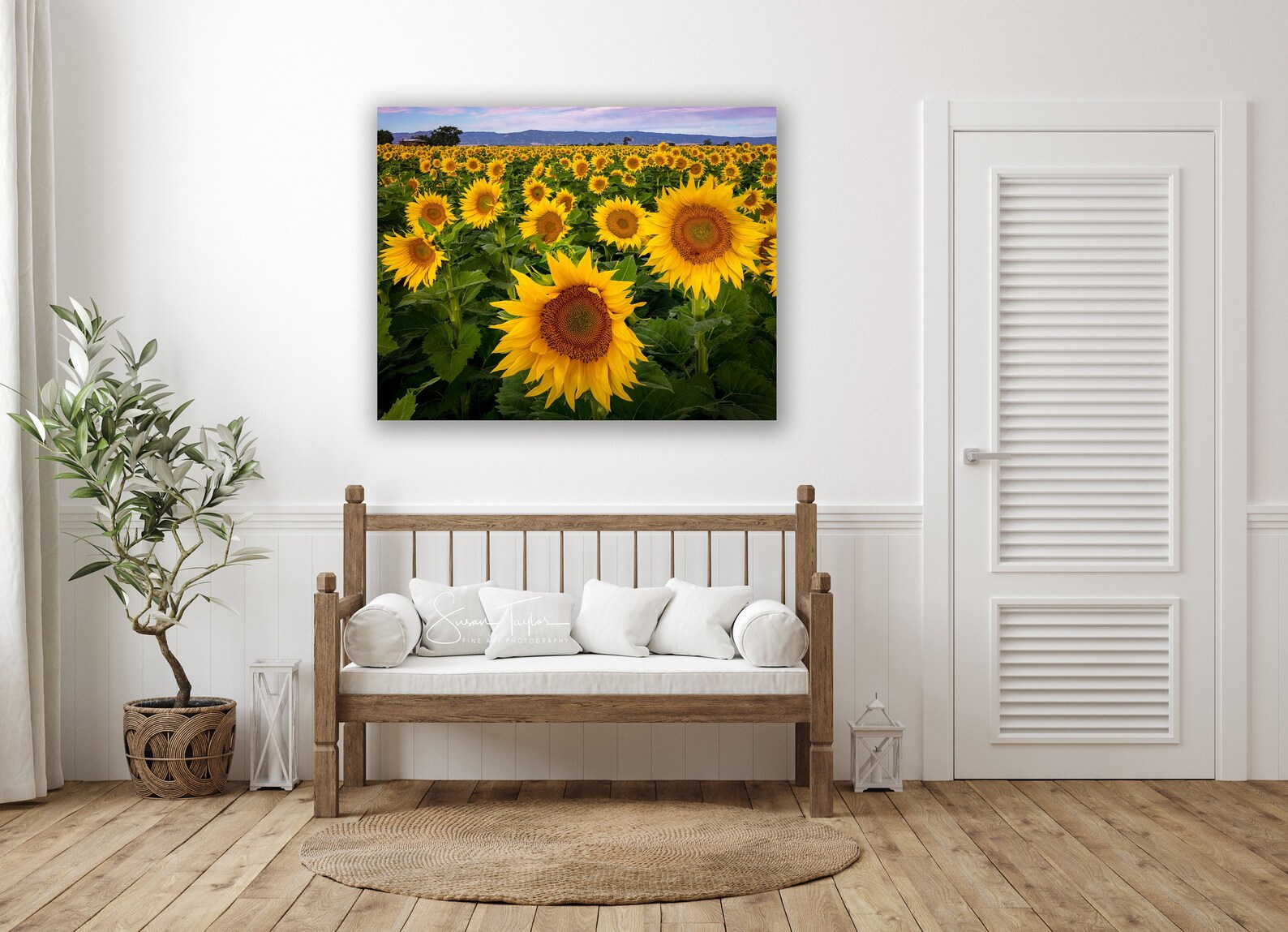 Large Canvas Flower Wall Art Sunflower Home Decor California - Etsy