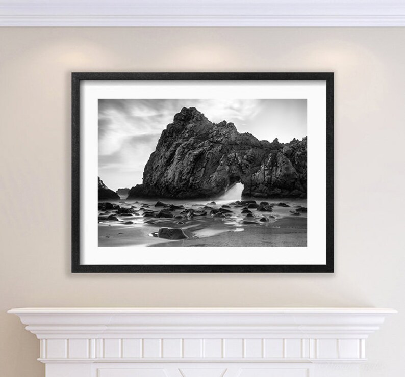 Black and White Ocean Wall Decor San Francisco Ocean Etsy